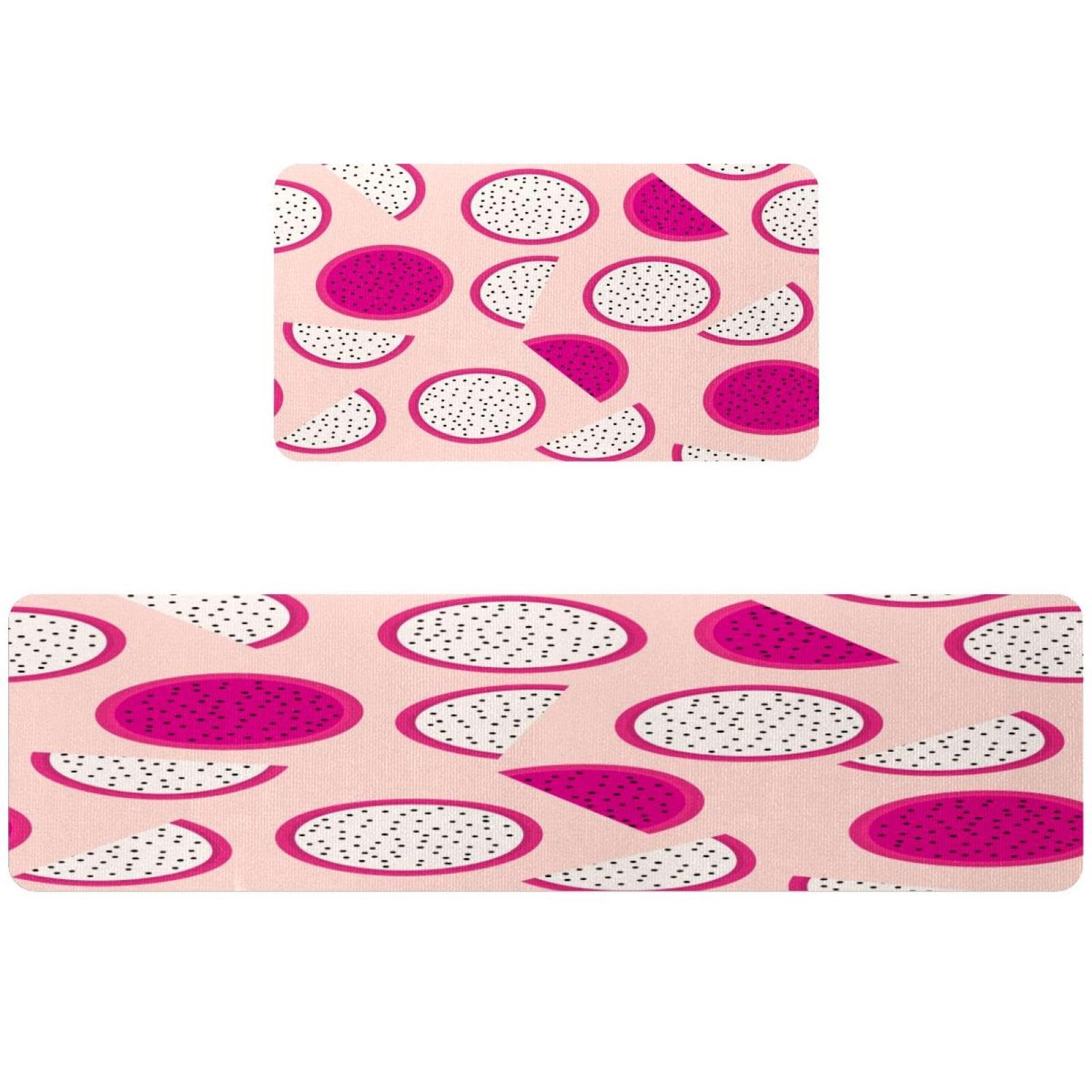 Tapis de cuisine antidérapants lot de 2 lavables motif fruits du dragon