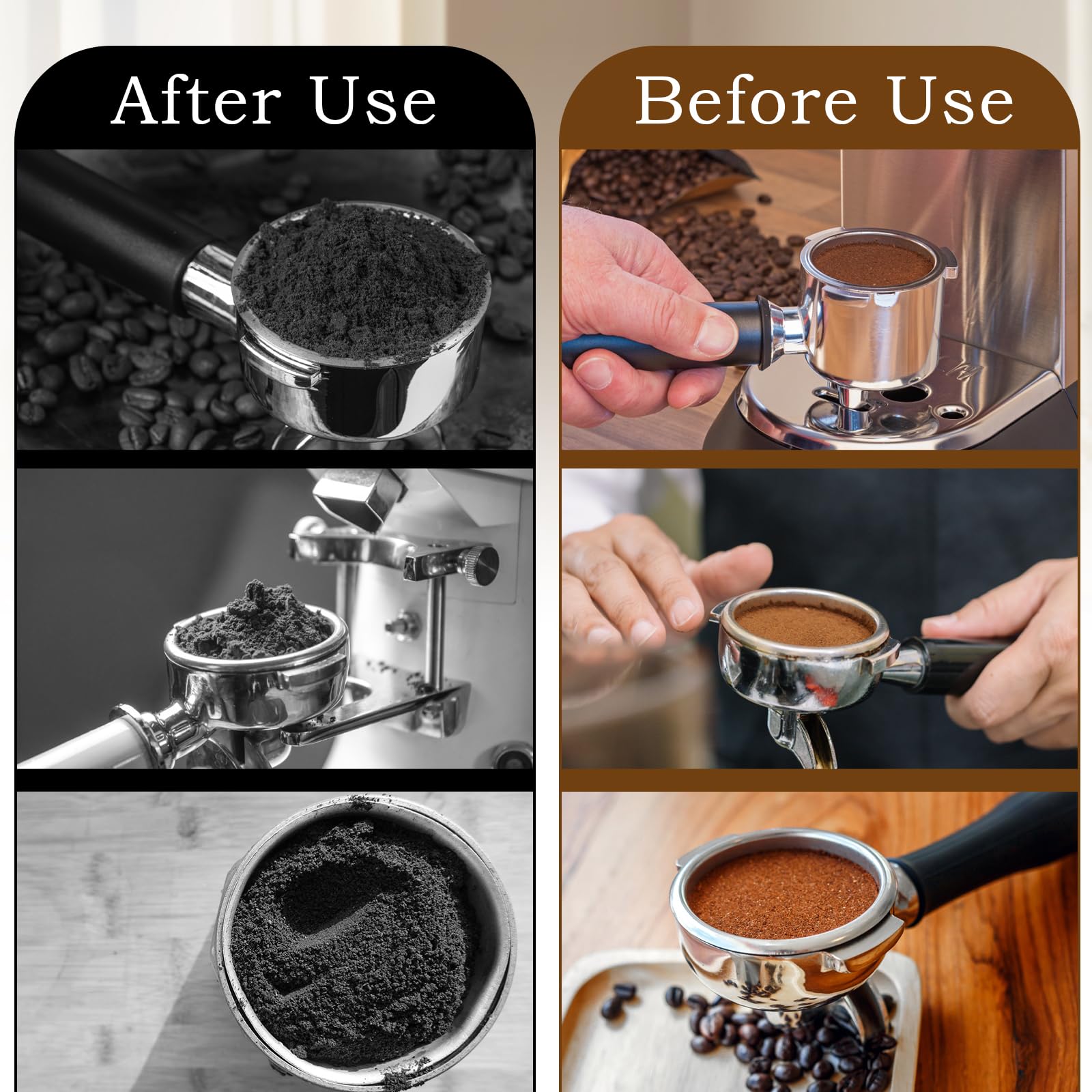 KEWUZY Wdt Tool, Espresso Coffee Distributor, Aluminium Espresso Kaffeerührer für Barista mit Ständer mit 7 0.3mm Dickem Edelstahl, KFBFZ