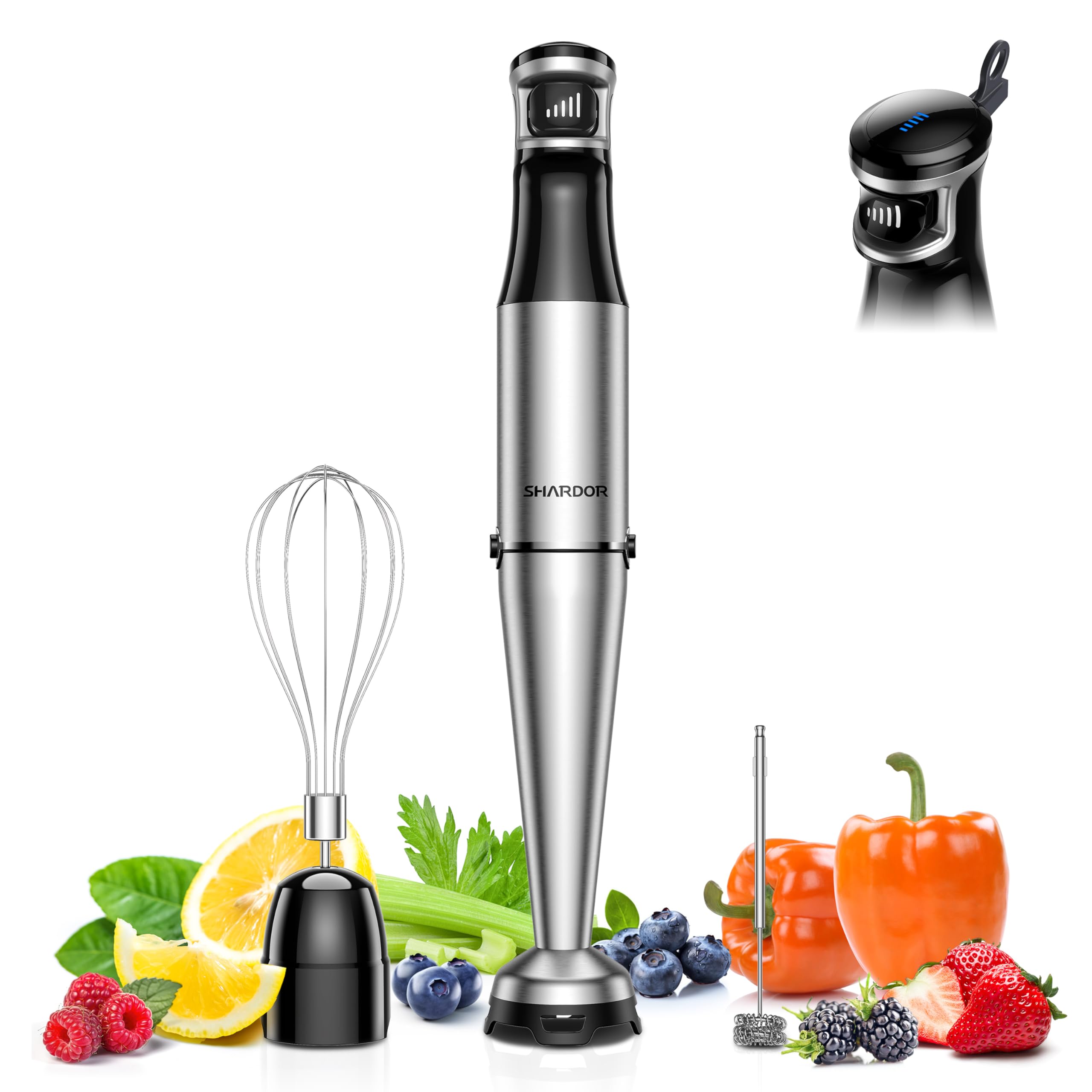Hand Blender — Soft Start Variable Speed 3 in 1 Stick
