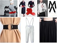 Vista 7 de Banda elástica de punto negro de 1-1/2 pulgadas, 10 yardas, 1.496 in, tejido de sarga de doble cara, correas elásticas pesadas, banda elástica