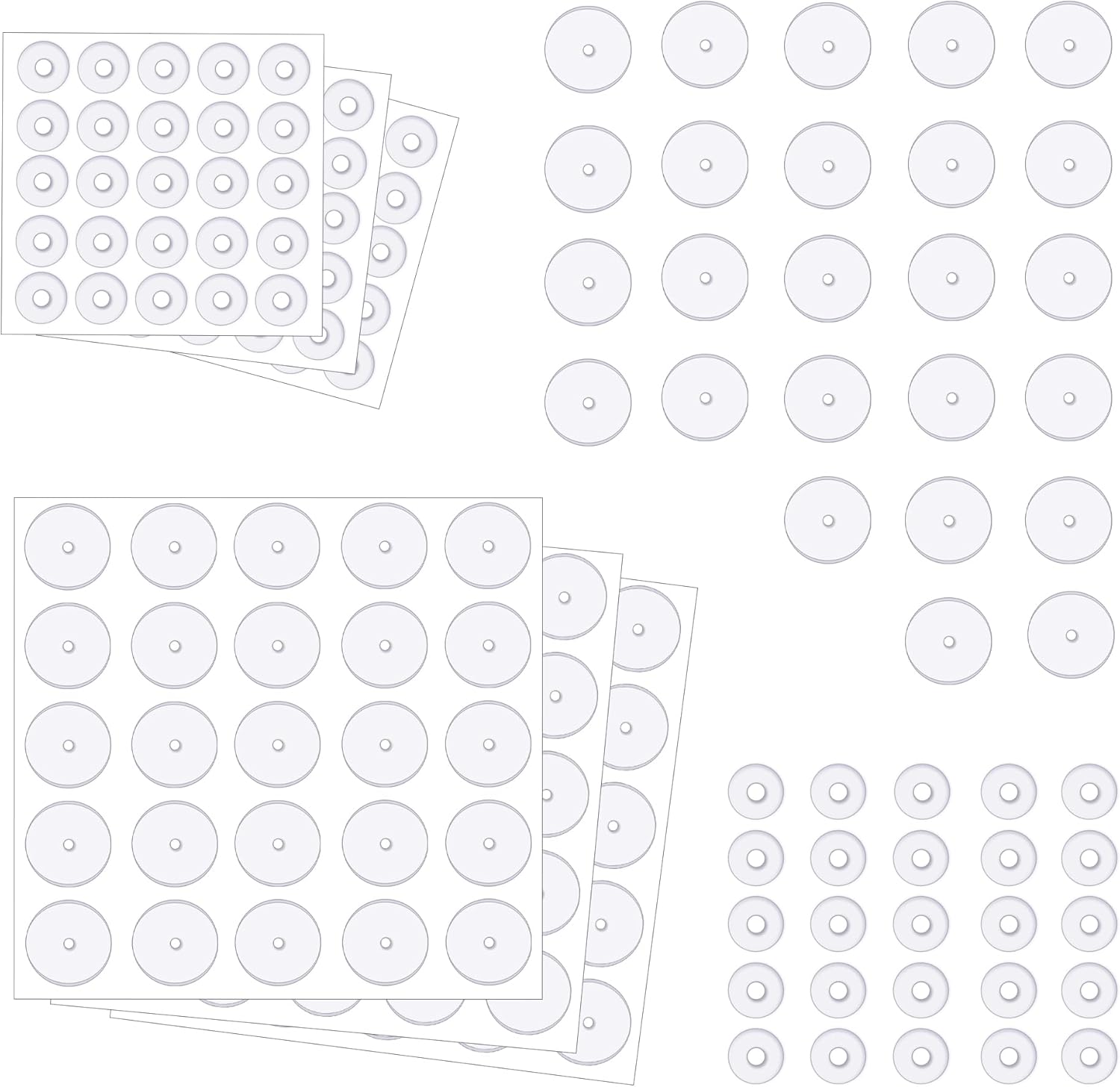 No Pull Piercing Disc,Earring Backs for Droopy Ears,100PCS Silicone Earring Backs