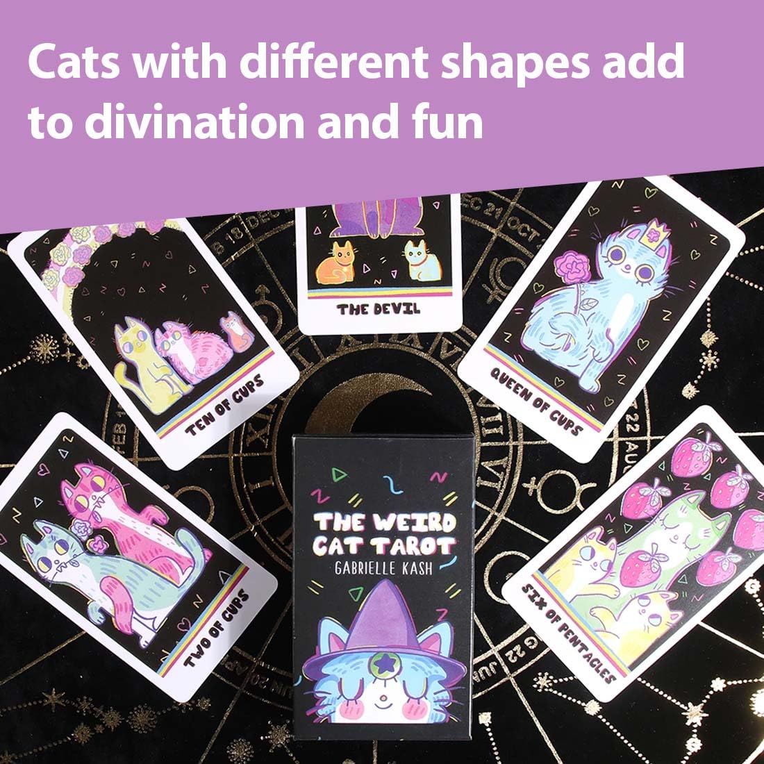 Mazzo Tarocchi The Weird Cat | Rider Waite A Tema Gatto | Carte Divinazione Per Principianti - 4