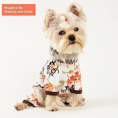 Miniatura 3 de Pijamas para perros pequeños, ropa linda para perros, ropa suave y elástica para perros chihuahua, Yorkie, pijamas de verano para cachorros, XS-XXL,