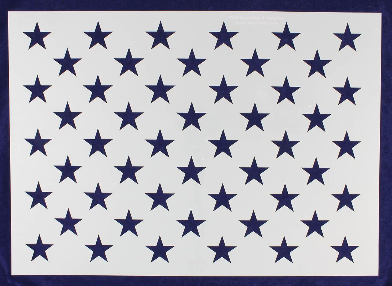 50 Star Field Stencil 14 Mil -G-Spec 24 Inch - Painting/Crafts/Templates
