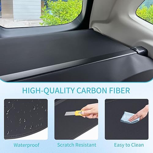 Miniatura 31 de Cubierta retráctil de carga para Toyota RAV4 2013 2014 2015 2016 2017 2018, cubierta trasera antimiradas para maletero de equipaje (lona)