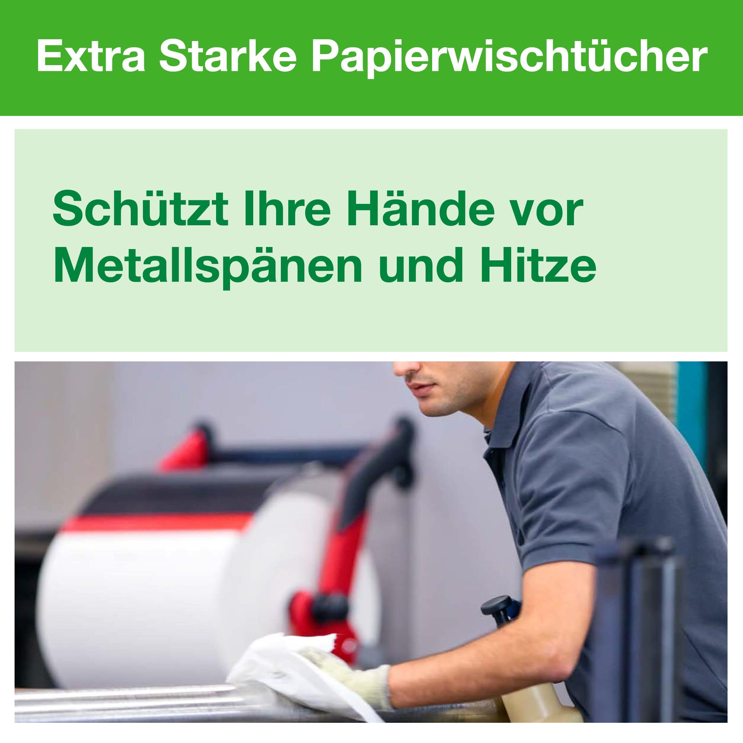 Tork Extra Starke Industrie Papierwischtücher Blau W1, Hohe Saugfähigkeit, 1 × 750 Blatt, 130080
