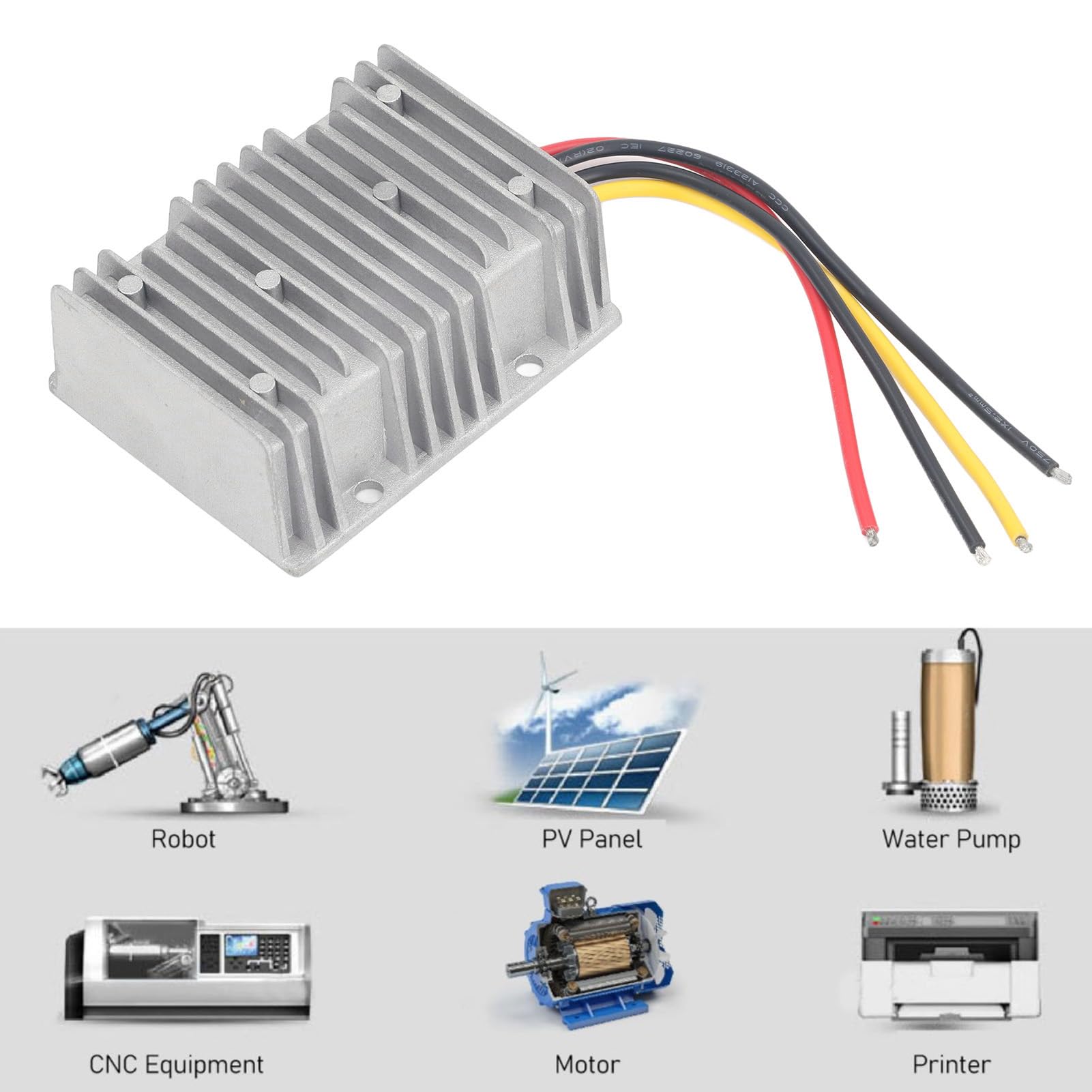 Convertitore Boost DC 12V 24V a 48V, Modulo Regolatore di Tensione Step up Impermeabile 10A 480W, Adattatore Alimentazione Trasformatore Tensione Alimentazione Booster