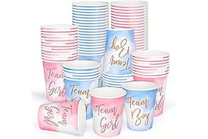 Whaline 50Pcs Gender Reveal Party Cups