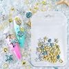 100Pcs Summer Nail Charms 3D Shell Starfish Nail Art Charms Studs Pearl Rhinestones Gems Summer Sea Theme Nails Supplies Gold Silver Blue Resin Beach Manicure Decoration for Women DIY Craft Jewelry