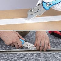 Vista 8 de Vickay Paquete de 60 cuchillas para cuchillo utilitario, cuchillas de acero SK5 de alta resistencia para cortador de caja de repuesto con estuche