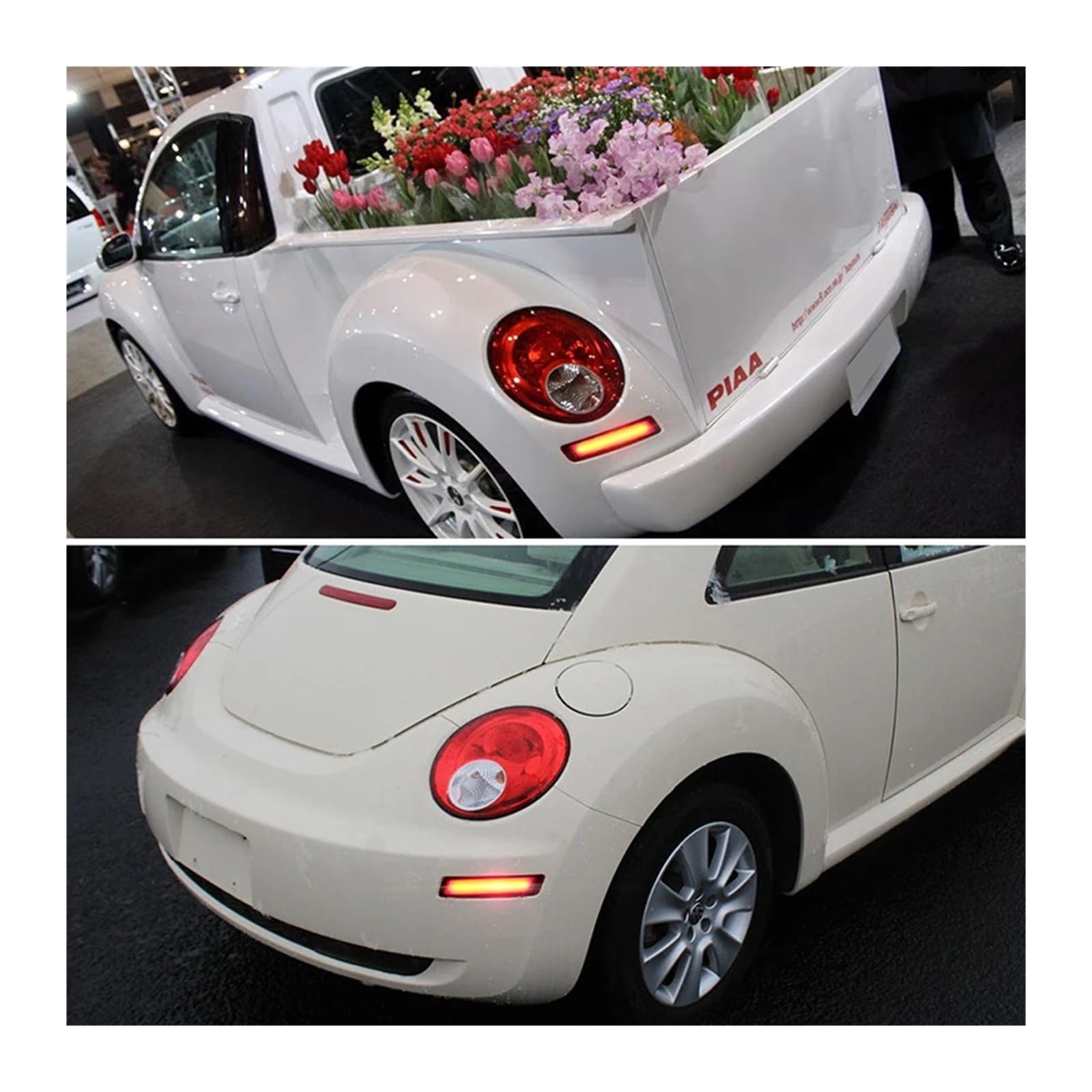 Pasuje do VW Beetle 2006-2010 tylne światła flarowe CAN-bus wędzone/czerwone soczewki czerwona dioda LED tylny zderzak samochodowy światła obrysowe boczne(Smoked Lens)