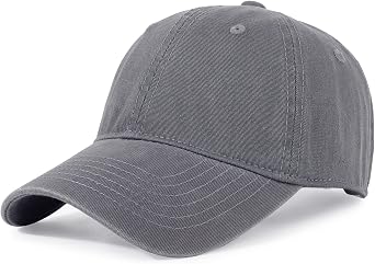 HH HOFNEN Men and Women Washed Cotton Baseball Cap Snow Classic Style Adjustable Low Profile Dad Hat