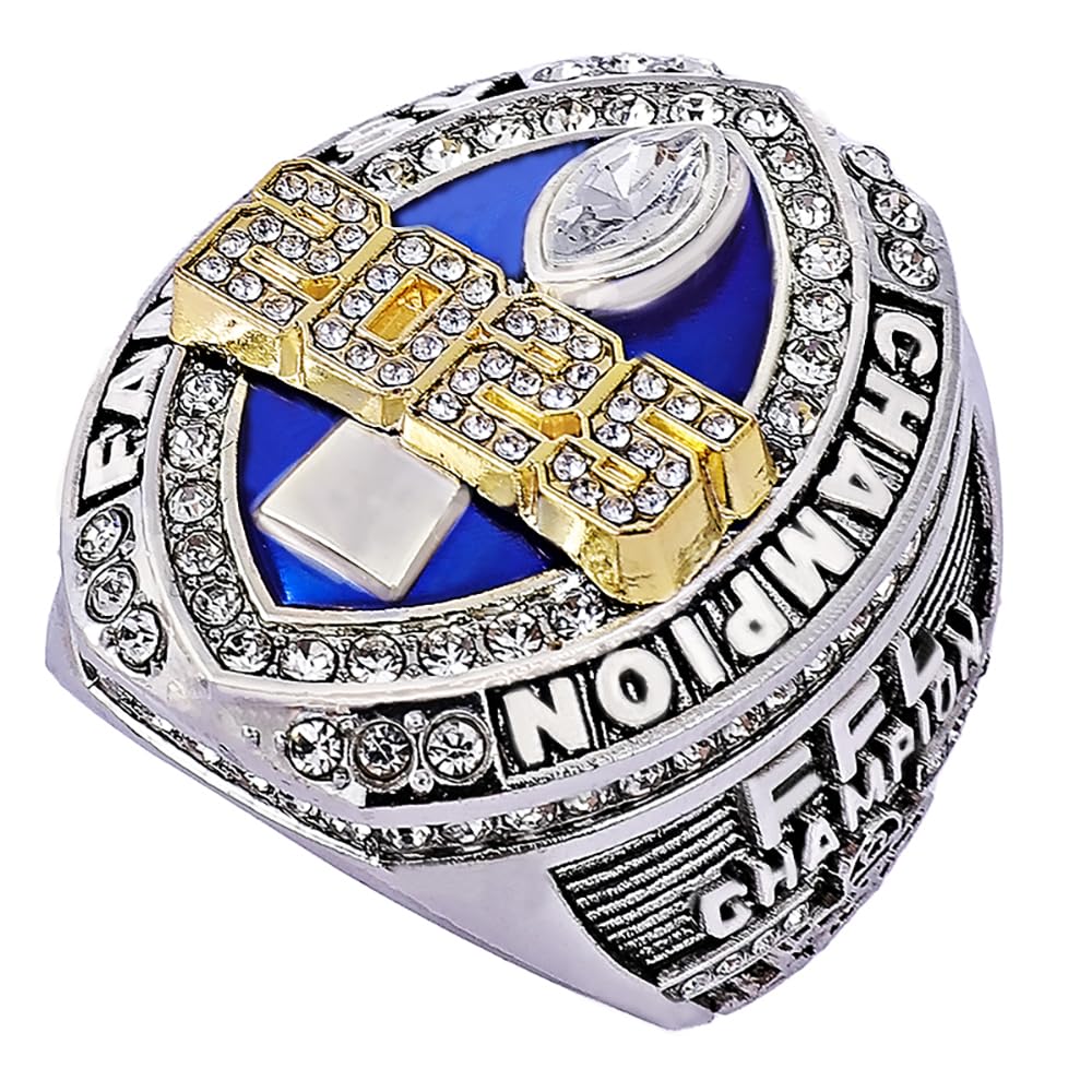 guancrown 2025 Fantasy Football Championship Ring Award Prize Trophy Sports Winner FFL Champion Ring With Box (size 11 with free box)