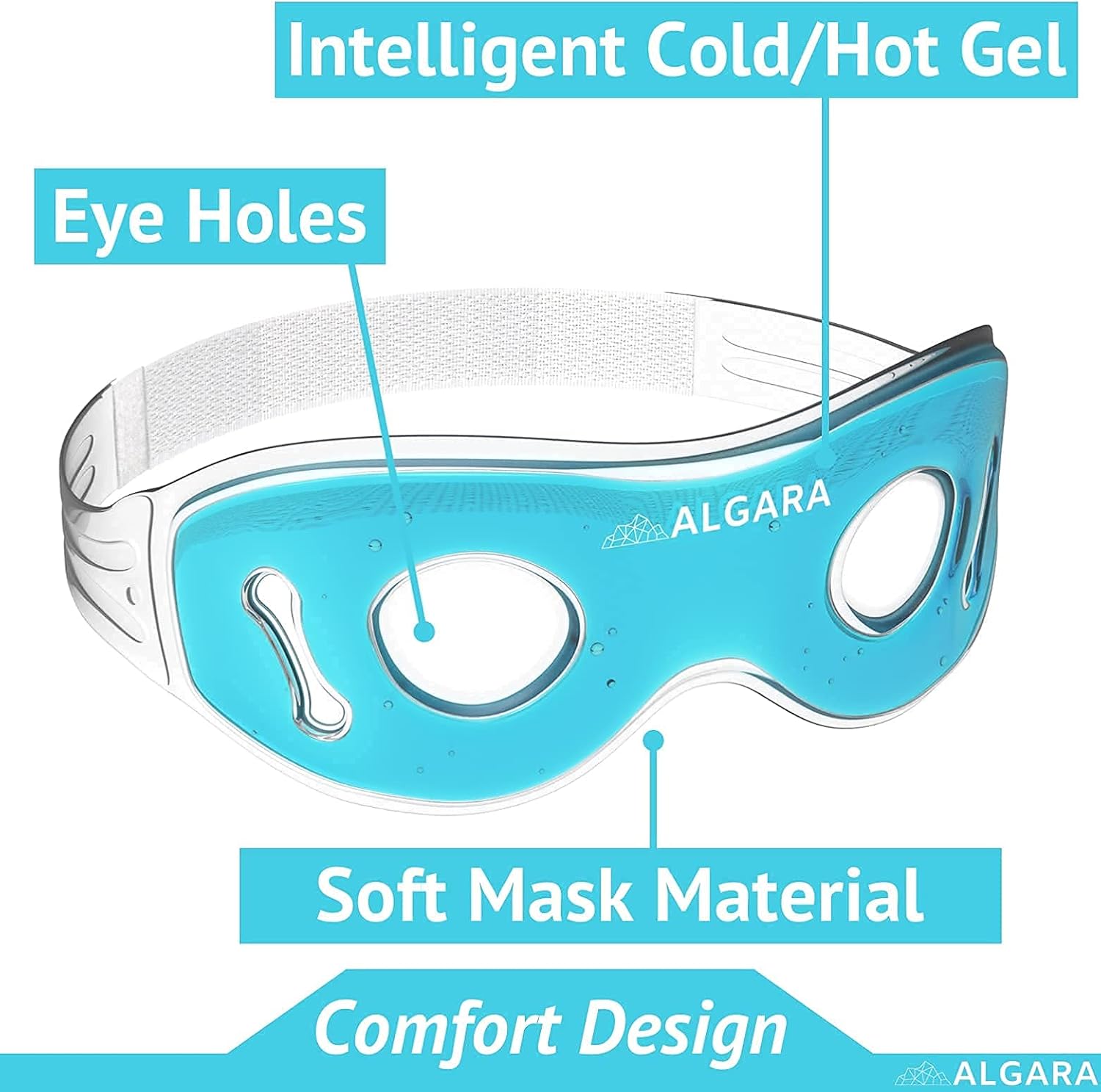 ALGARA Cooling Eye Masks Set of 2 for Puffy Eyes Hayfever Stress