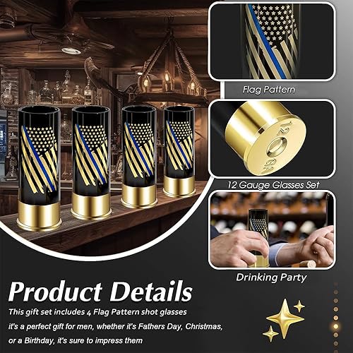 Miniatura 9 de Vaso para beber, juego de 4 vasos de chupito con copas rojas, regalo de Navidad o cumpleaños