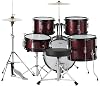 XDrum Junior Kids Pro Drum Set age 5-9 with lots of accessories School DVD) red