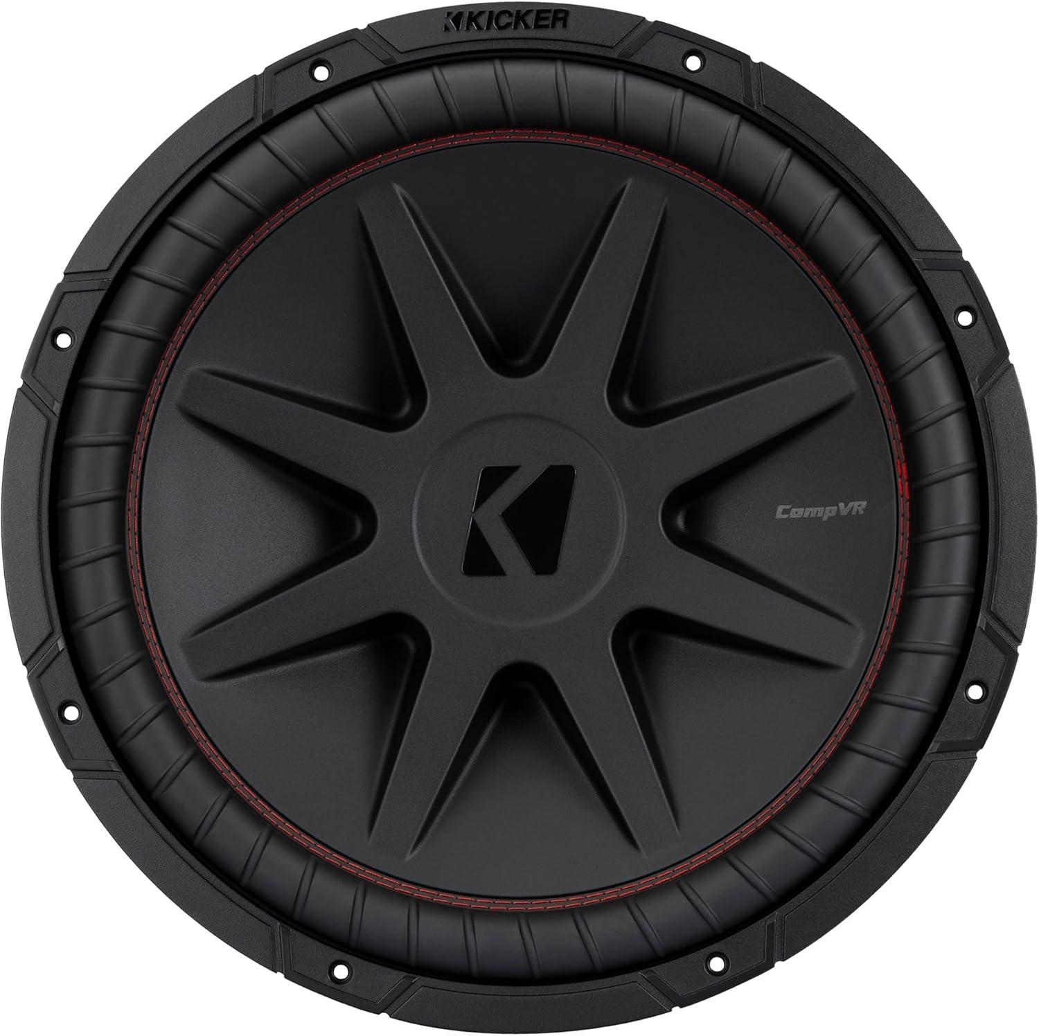 Kicker 52CVR15 CompVR 15-Inch (380mm) Subwoofer, 4-Ohm DVC Bundle