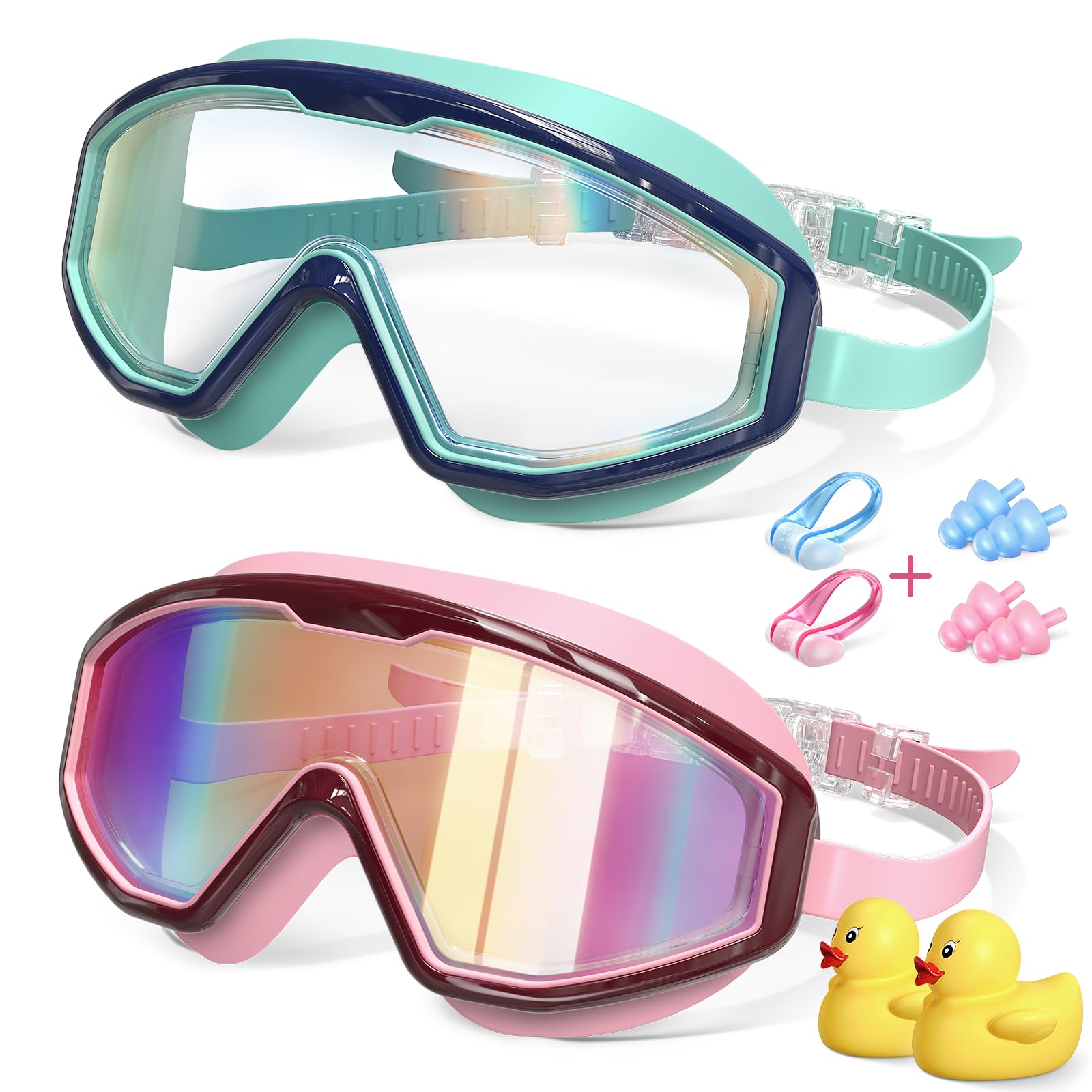 VOSOIR Gafas Natación para Niños, Gafas Buceo Niño Antivaho Anti-UV, Gafas Piscina para Niñas Niños Piscina Playa Accesorios