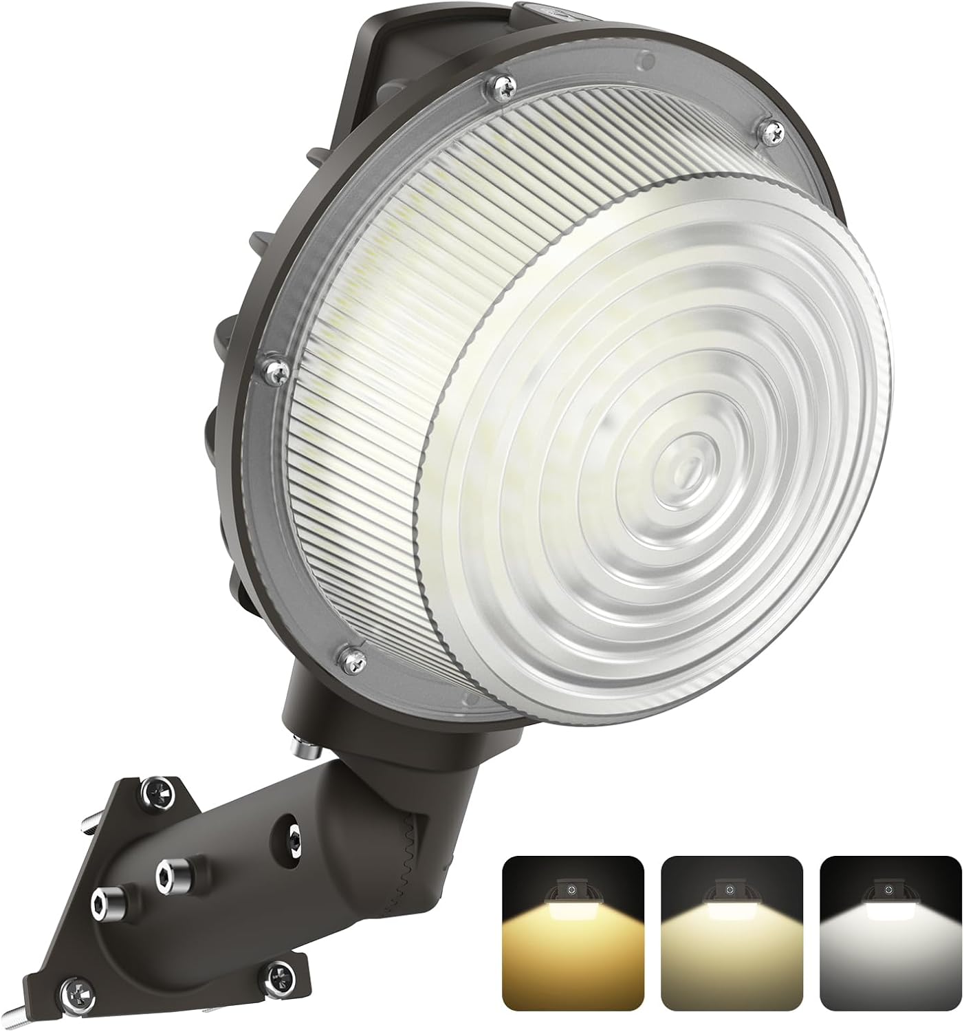 80W Barn Lights Outdoor 60W 40W Adjustable, 3000K 4000K 5000K Changeable LED Barn Light with Timed Dimming, 12000LM Dusk to Dawn Outdoor Light with Photocell, Barn Light for Security/Sreet/Yard