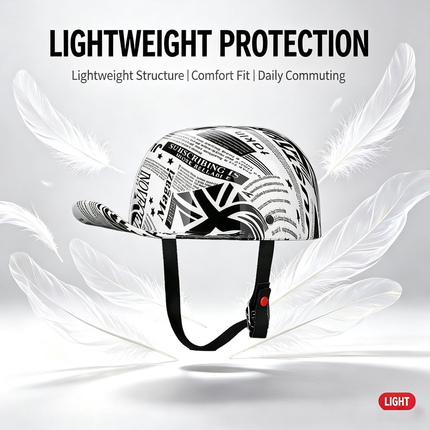 Demi-Casque Moto Jet Vintage Rétro ECEDOT Homologué Casque Bols Scooter pour Hommes Et Femmes Casques Baseball Moto Ouvert Demi Casques Vélo Mobylette ATV UTV