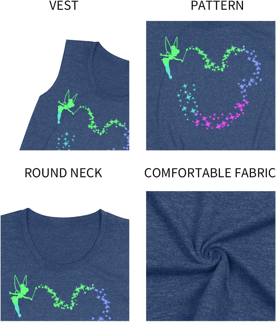 Magical Tank Top Women Magical Kingdom Tshirts World Traveler Shirt Casual Summer Graphic Tee - Image 4