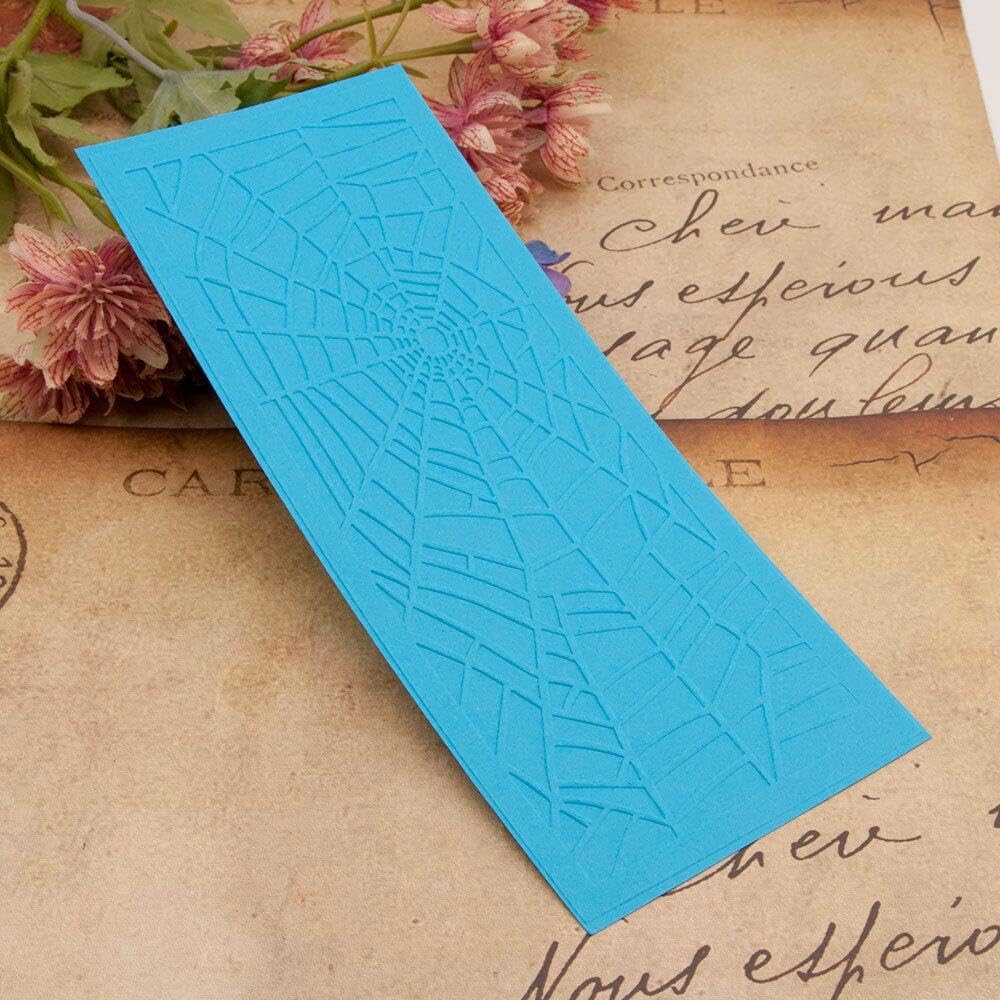 NZJ Merry Christmas Halloween Spider Plastic Embossing Folders for Card Making Scrapbooking and Other Paper Crafts