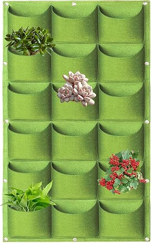 Miniatura 15 de Bolsas de cultivo colgantes, maceta vertical de pared con 72 bolsillos, bolsa de cultivo de pared montada en la pared para jardinería