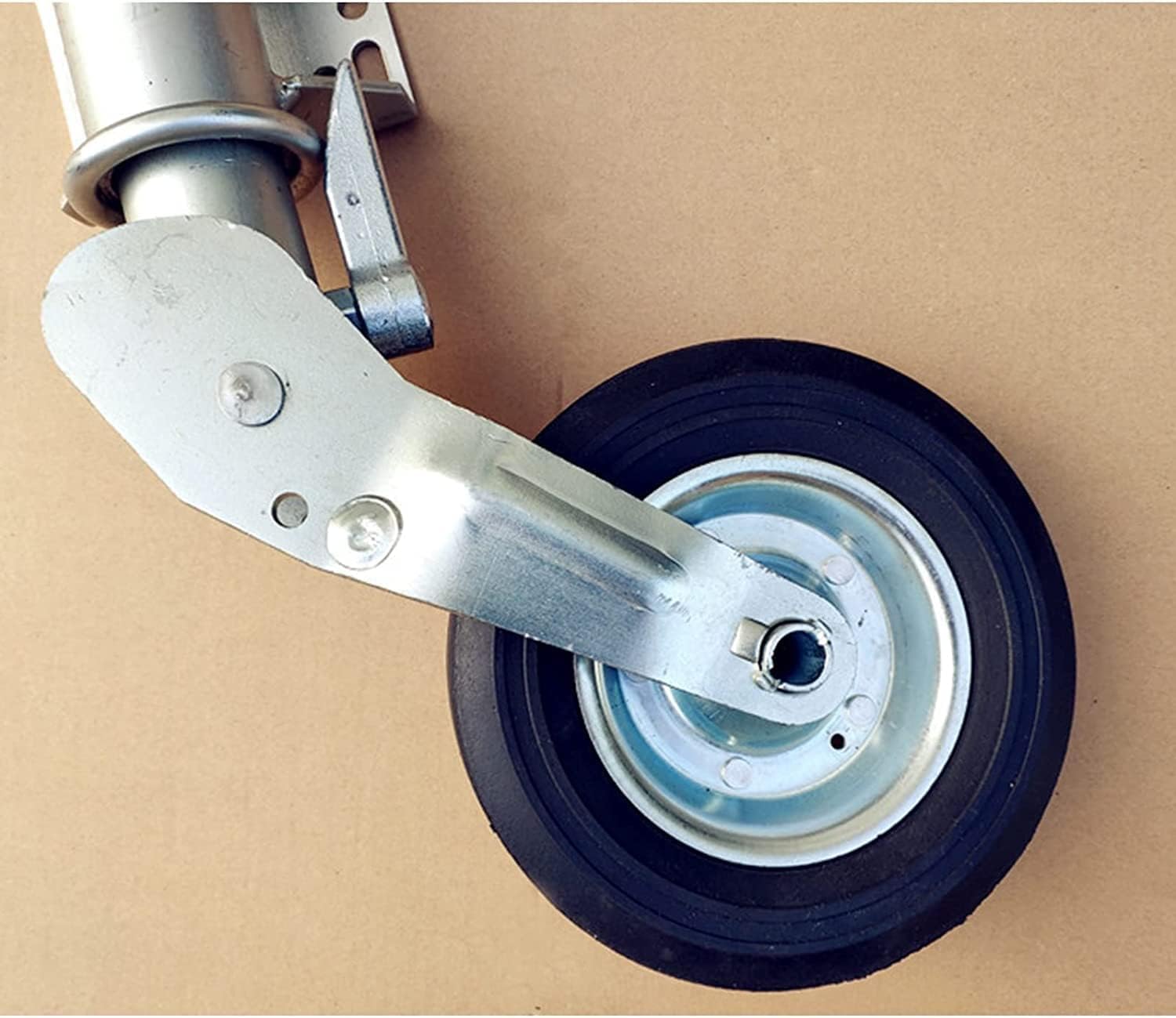 Jack with Wheels Heavy-Duty Trailer Jack, 6cm/2.36in Pipe, 900lb Capacity Foldable Trailer Guide Wheel, Suitable for Caravan Boat(