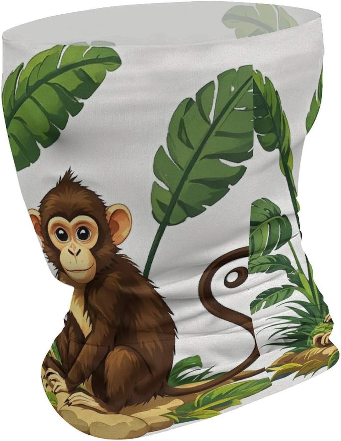 Monkey And Plant Neck Gaiter Cooling Breathable Face Mask Sun Protection Balaclava Bandana Summer Gator Scarf Motorcycle Wind-proof Face Cover for Men Women Outdoor Sports