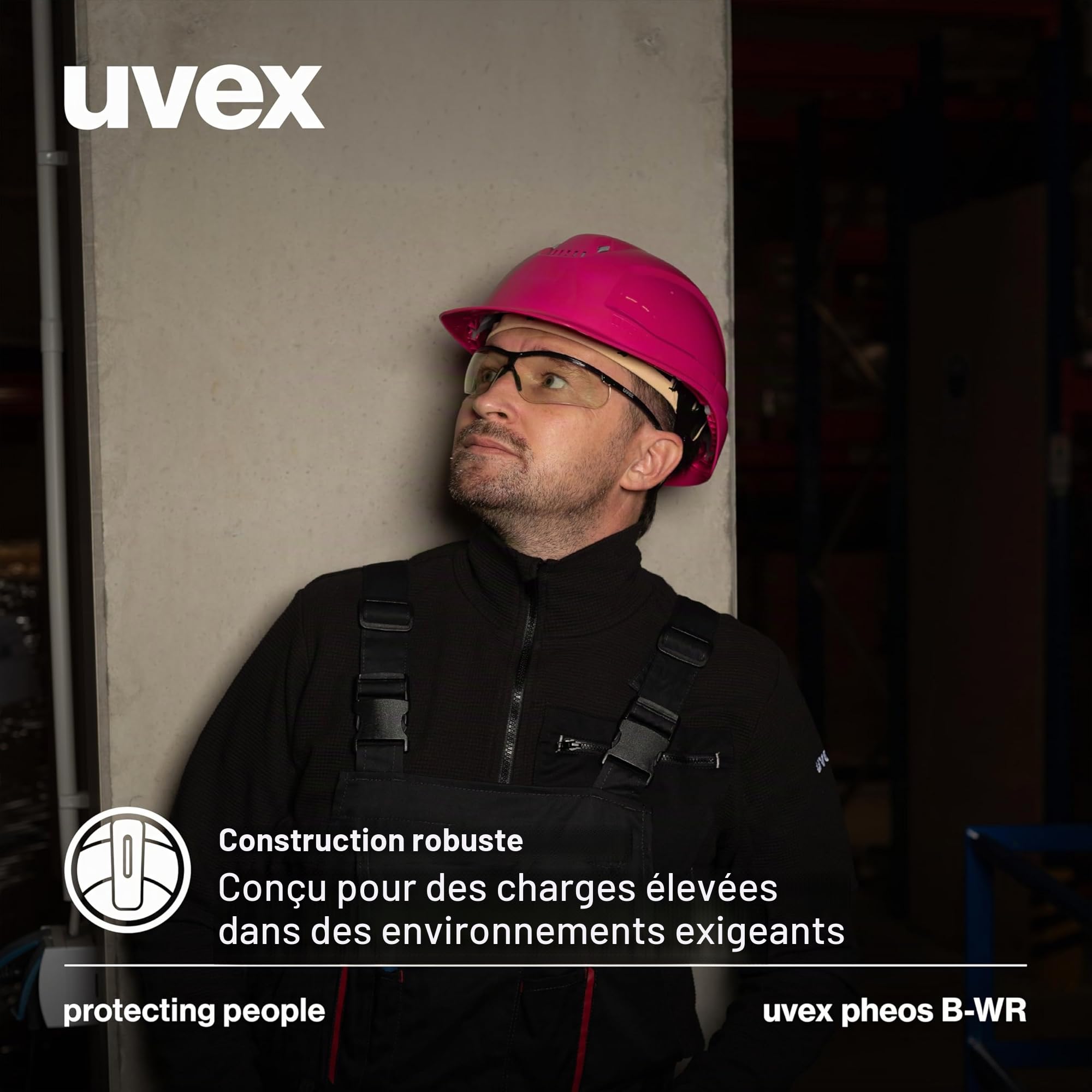 Uvex Pheos B-WR 9772730 Casque de protection avec ventilation Rose