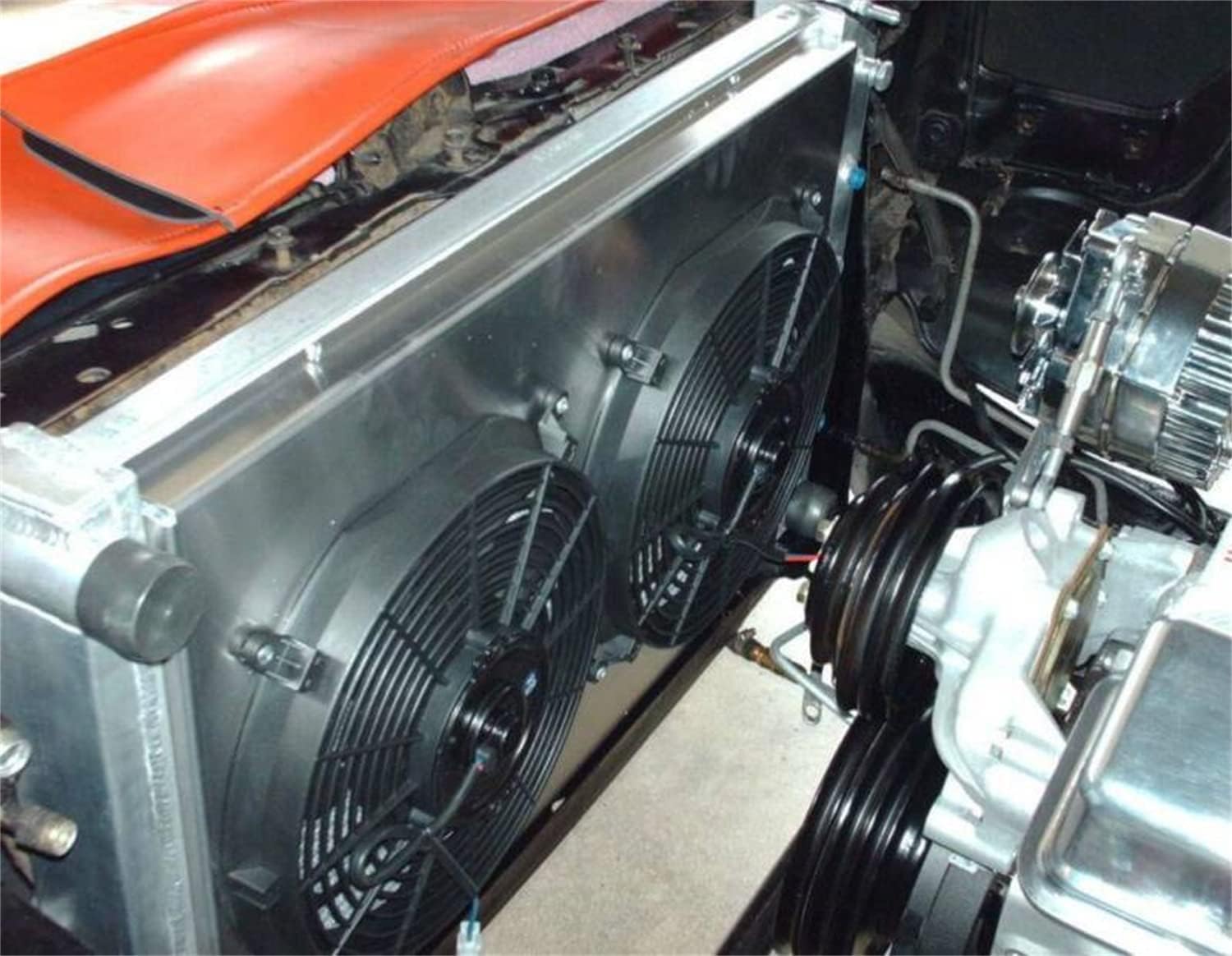 ColQuee CC716 4 Row Aluminum Radiator&shroud 2x12"fans&Relay Kit Compatible With Chevy C/K Pickup C10 C20 C30 K10 K20 A, Truck,K5 Blazer 1973-1991 74 75 76 77 78 79