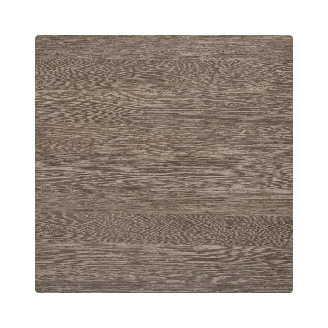 Bolero Vorgebohrte quadratische Tischplatte 700 mm – Wenge Maserung