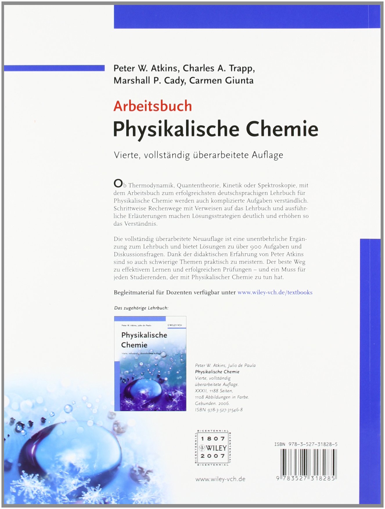 Physikalische Chemie: Set aus Lehrbuch und Arbeitsbuch