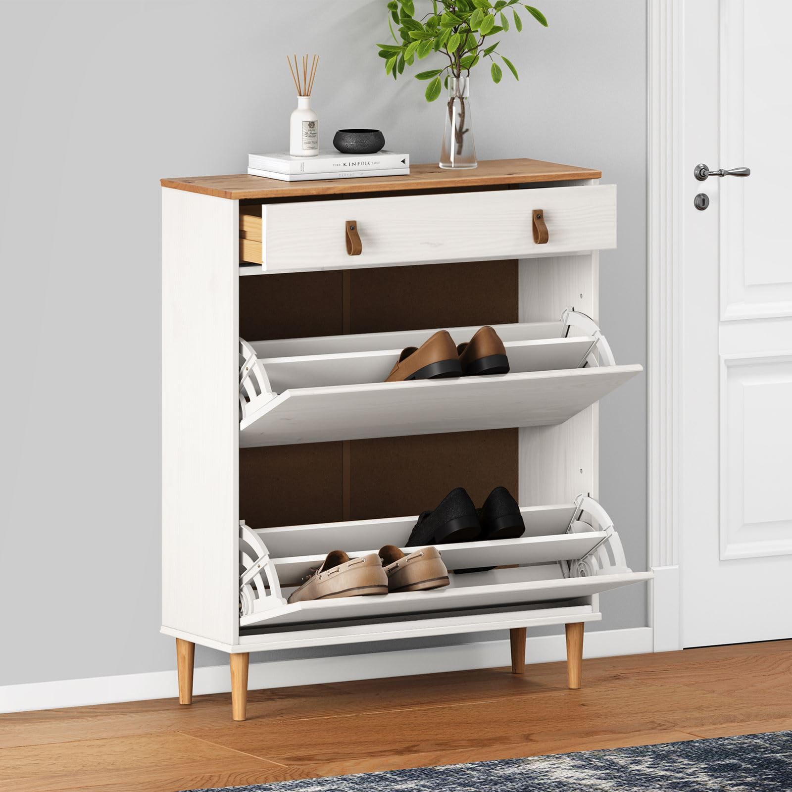Orienty schoenenkast 2 kleppen wit. Gratis bezorging, snelle levering