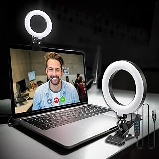 Video Conference Lighting Kit,streaming light, zoom lights, laptop light for Computers, Monitors and Laptops, best for Remote Working, Distance Learning, Webcam and Zoom Calls and Live Streaming etc