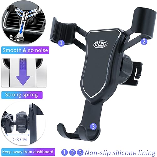Miniatura 4 de Soporte de teléfono automático manos libres para BMW, rotación de 360, fácil instalación, compatible con teléfonos inteligentes de 4.7-5.5 pulgadas