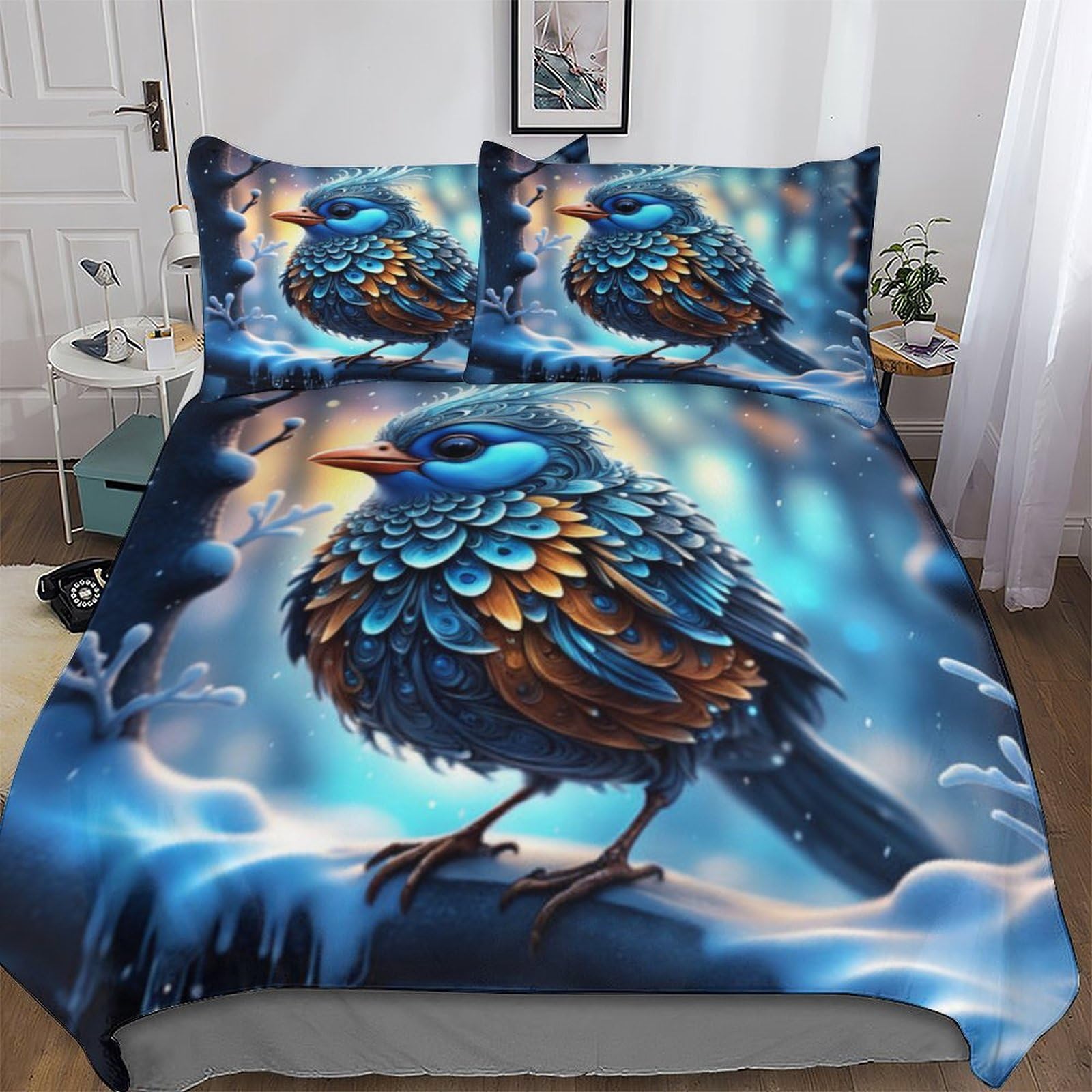 Housse de couette oiseau mignon pour créer un nid douillet d'enfant