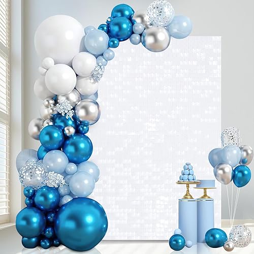 Fondo de pared blanco brillante para decoración de fondo de pared para fiesta de cumpleaños, boda, aniversario, escenario, panel cuadrado de