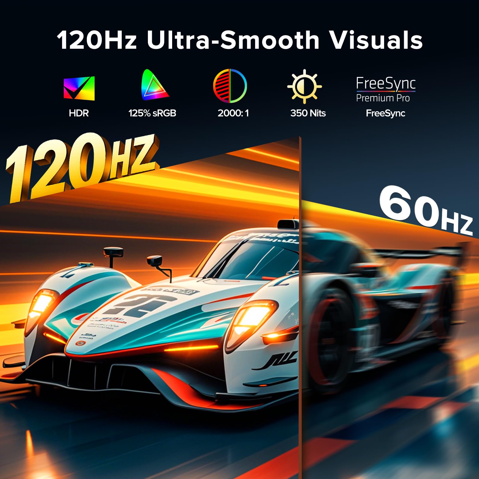 Newsoul Monitor Portatil 18.5 Pulgadas 120Hz, Pantalla portatil 1080P IPS Mate HDR, 2000:1, 125% sRGB con USB-C/HDMI para Portátil/PC/PS5/Xbox, Compatible VESA
