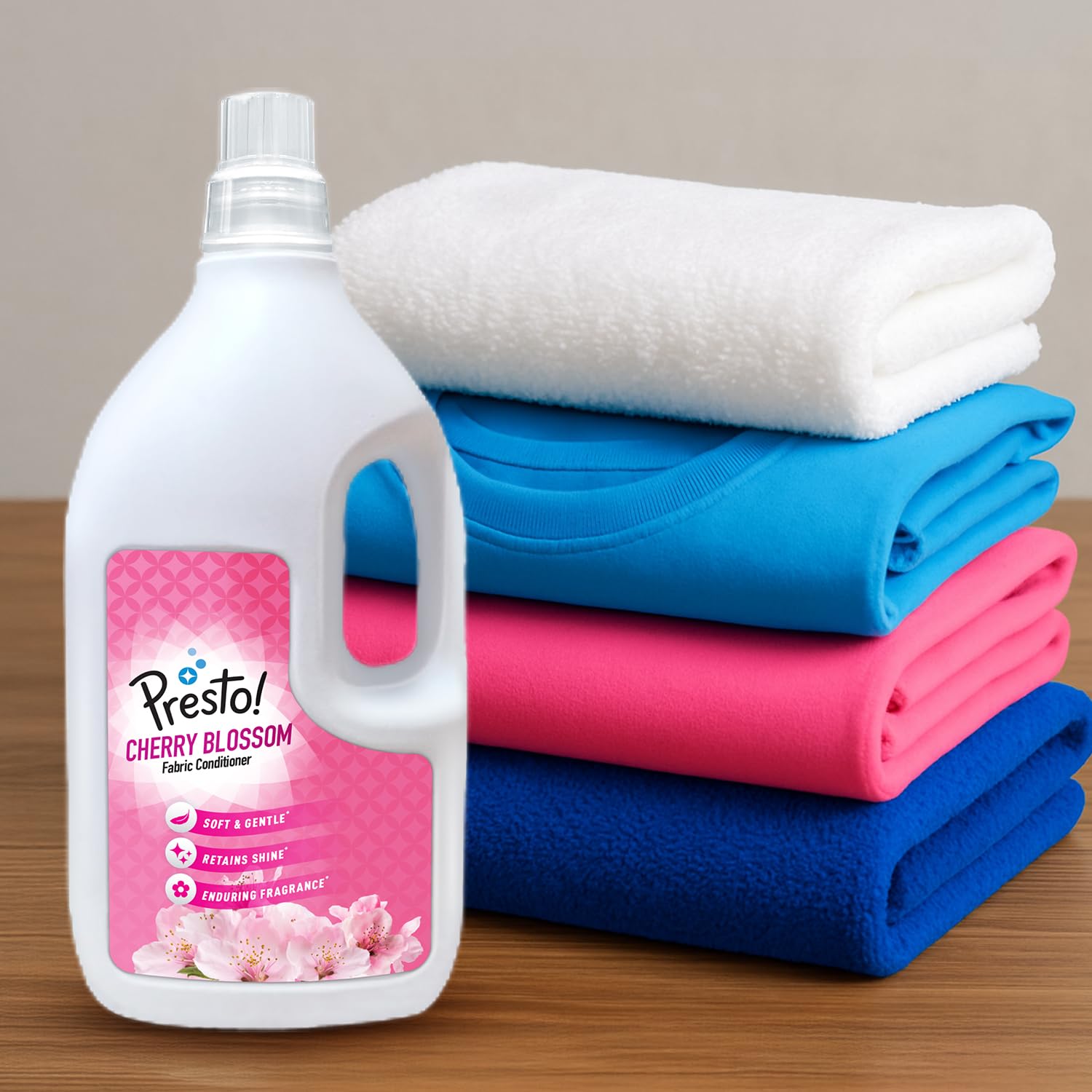 Amazon Brand - Presto! Cherry Blossom Fabric Conditioner Liquid | 2 Litre | Long-Lasting Freshness | Softens & Protects | Suitable for All Wash Types | Safe for Delicates | Phosphate and Bleach-Free - Image 7 thumbnail