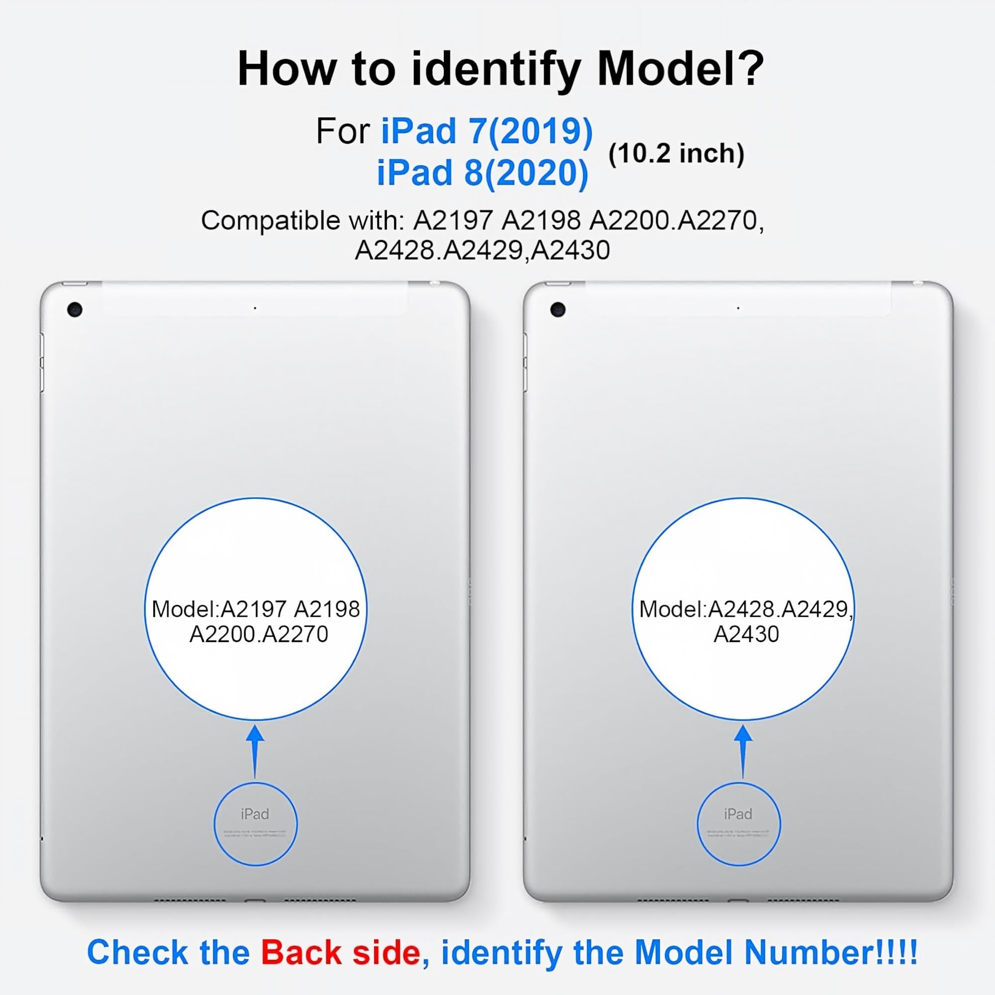 Display für iPad 7 7. Generation 10,2 Zoll (A2197 A2198 A2200, Digitizer ohne Home-Taste (LCD nicht enthalten) + vorinstallierter Kleber + Werkzeug (schwarz)