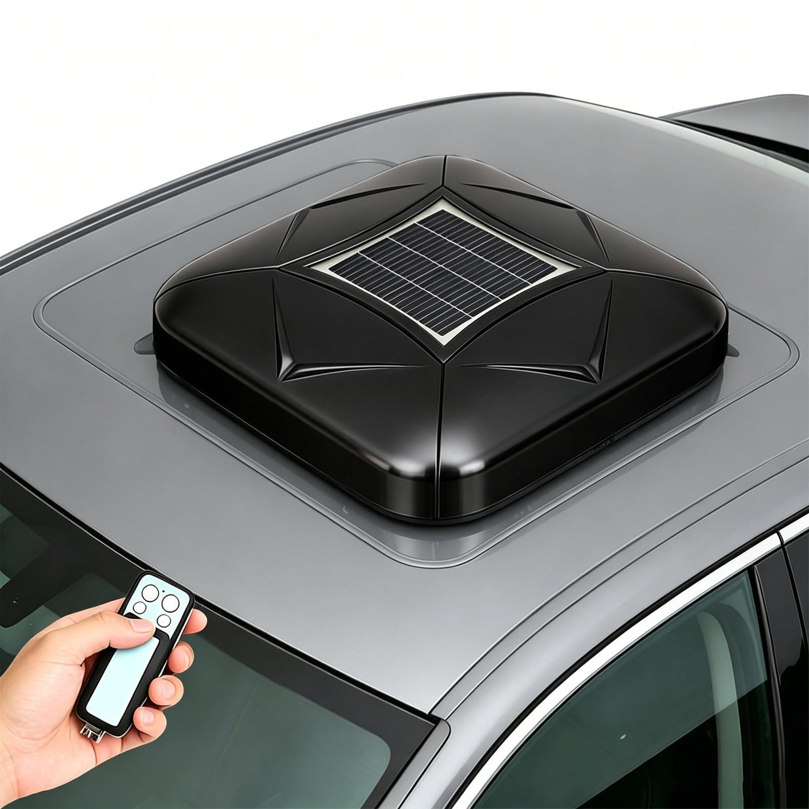 AETEREOS Car Cover Solar Charging, Fully Automatic Outdoor Car Cover Portable Sun and Weather Shelter, Intelligent Remote Control Electric Shrinkage Car Window Covers Black-3XL