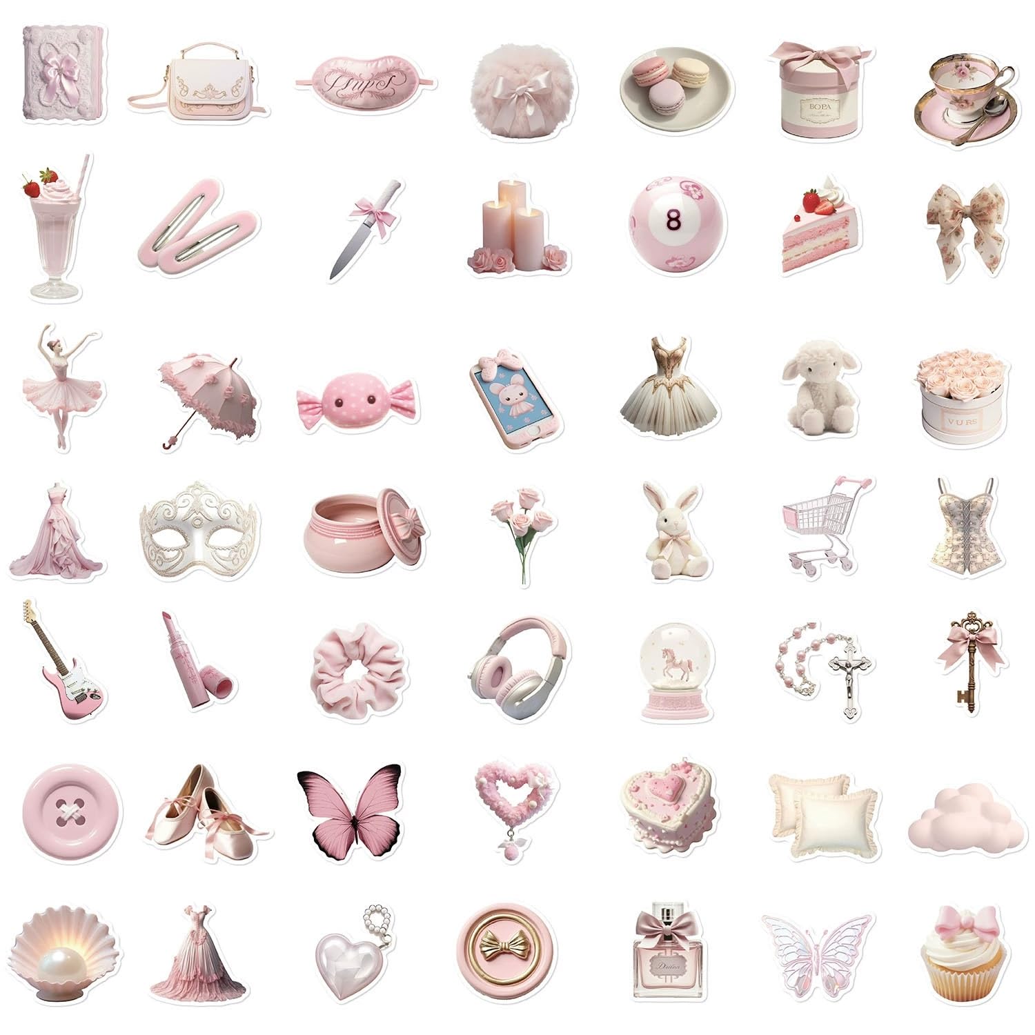 Gentle Ballet Style Graffiti Stickers 50PCS for Teens Girl Adults Kids,Vintage Ballerina Party Waterproof Decals for Water Bottles Laptop Phone Luggage Skateboard Bike Guitar Scrapbook Helmet Journal - Image 2