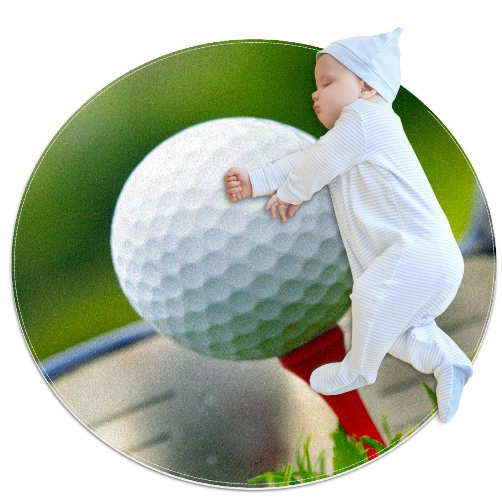 Alfombra de área de juego para niños redonda JDEZ 80x80cm de pelota de golf para niñas y niños