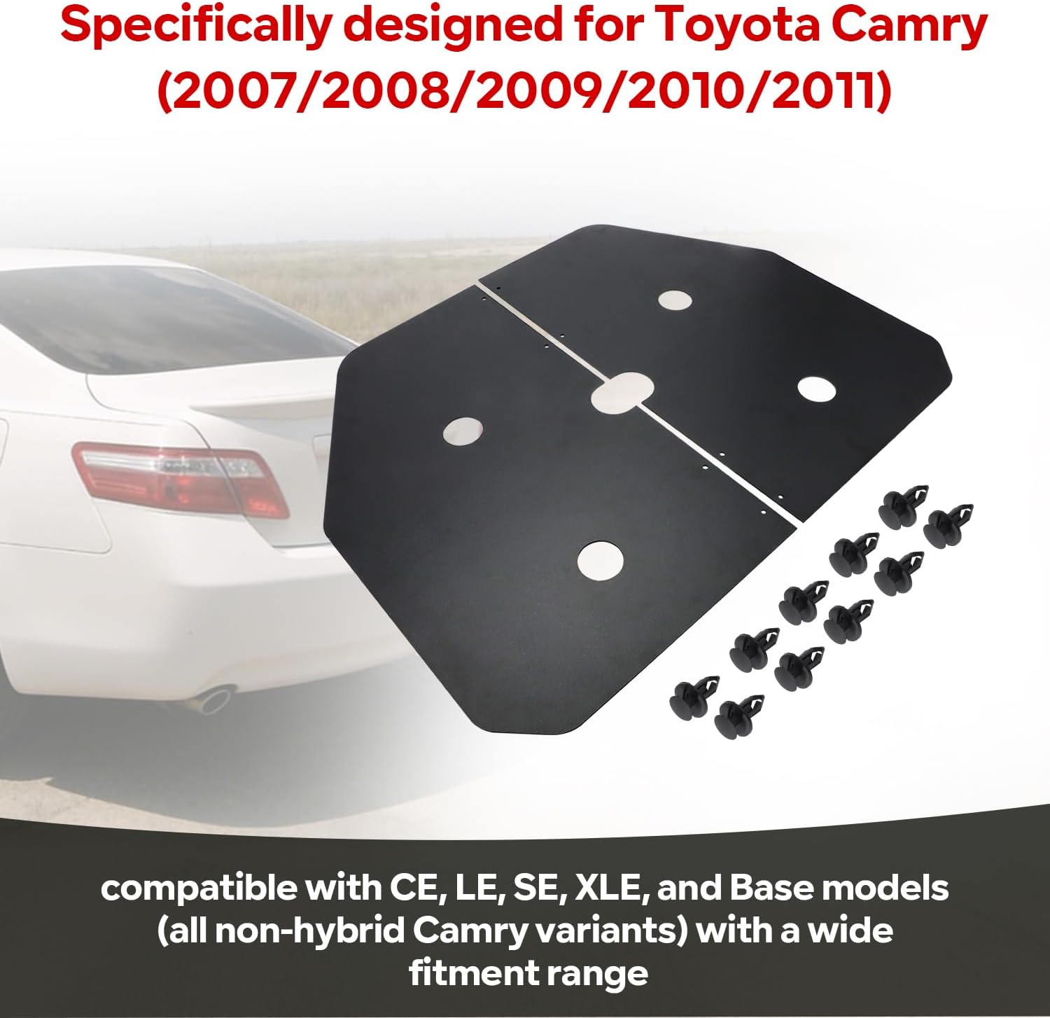 Spare Tire Trunk Cover Replacement for Toyota Camry 2007 2008 2009 2010 2011 - Durable ABS Precision Fit for CE/LE/SE/XLE/Base（Non-Hybrid）- Replace Part 99610