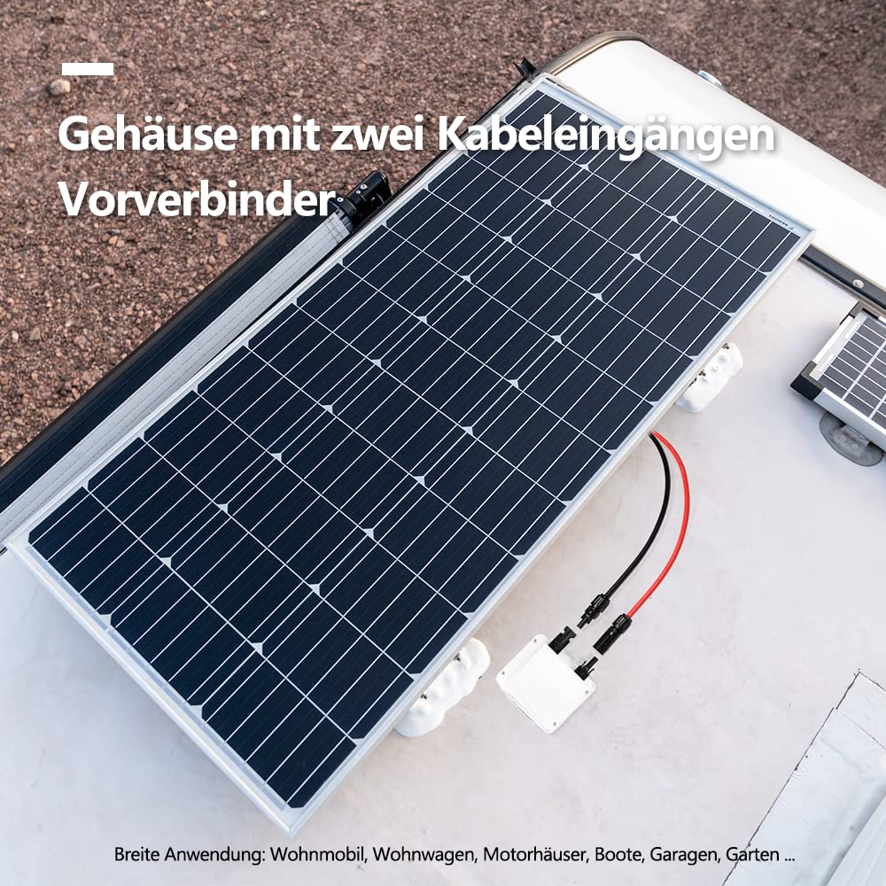 SayHome, passacavo doppio con cavo solare da 10 m, resistente ai raggi UV, IP68, per camper, barca, roulotte, marina
