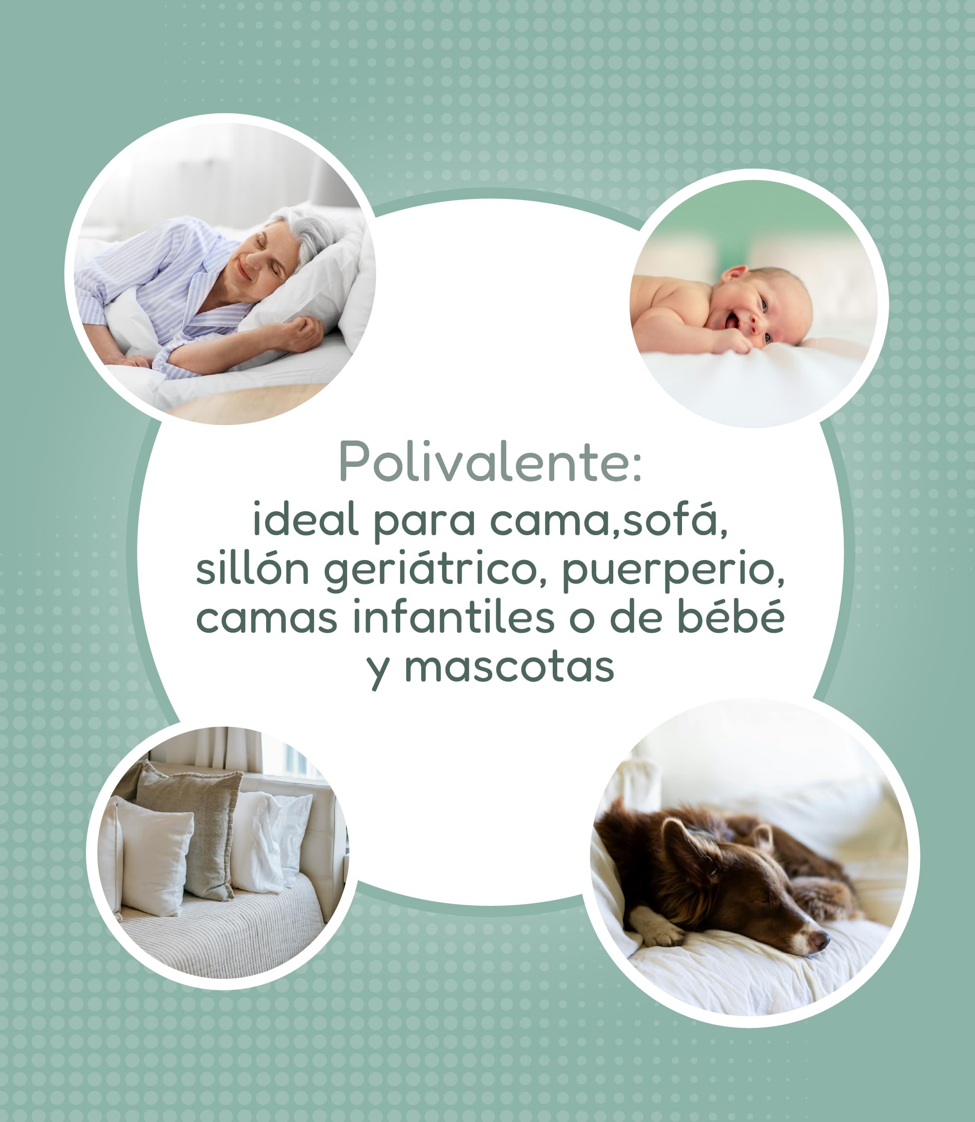 Pack de 2 Empapadores Cama Adultos Lavables con Alas 135x85 cm – Protector Cama 4 Capas, Impermeable, Absorbente y Reutilizable para Incontinencia Adultos, Personas Mayores, Niños y Bebes