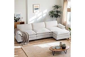 Modular Upholstered Sectional Sofa with Ottoman: Karl Home's Teddy Fleece Sofa Sleeper...