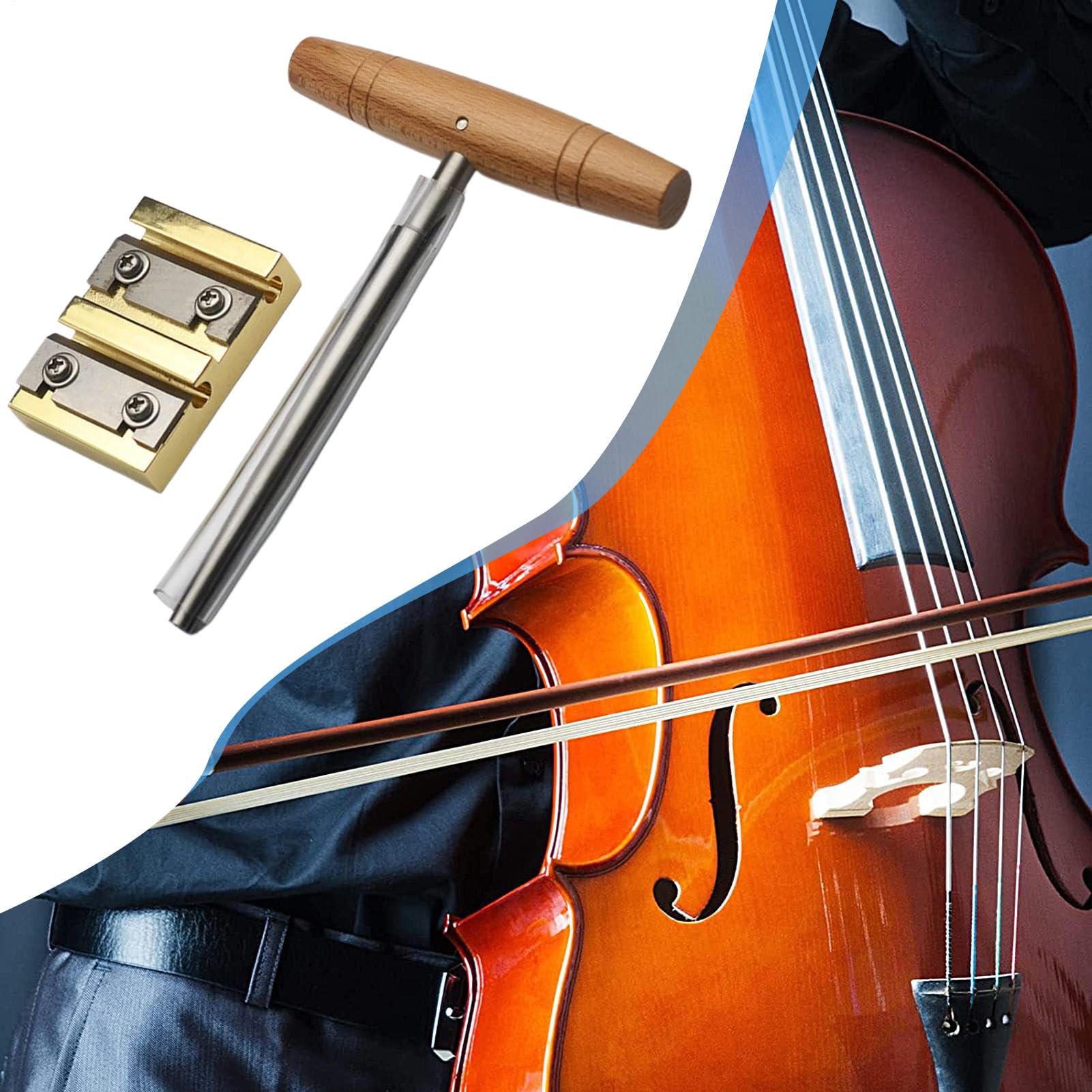 Narzędzie Do Rozwiercania Frez Do Kołków Skrzypiec 3/4 I 4/4 | Komplet Stożek 1 26 Do Naprawy Instrumentów Lutniczych Strunowych Gitary Basy