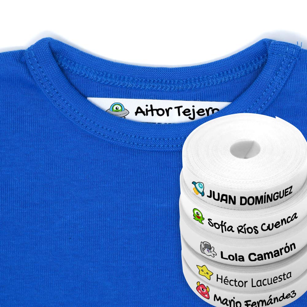 100 Etiquetas Para Coser A La Ropa. Etiquetas Personalizadas De Tela 100% ALGODÓN. Cintas De Nombre Para Guarderías, Escuelas, Colegios Y Residencias